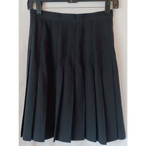 Michael & Company Pleated Black Pleated Skirt Knee Length Girls Size 8